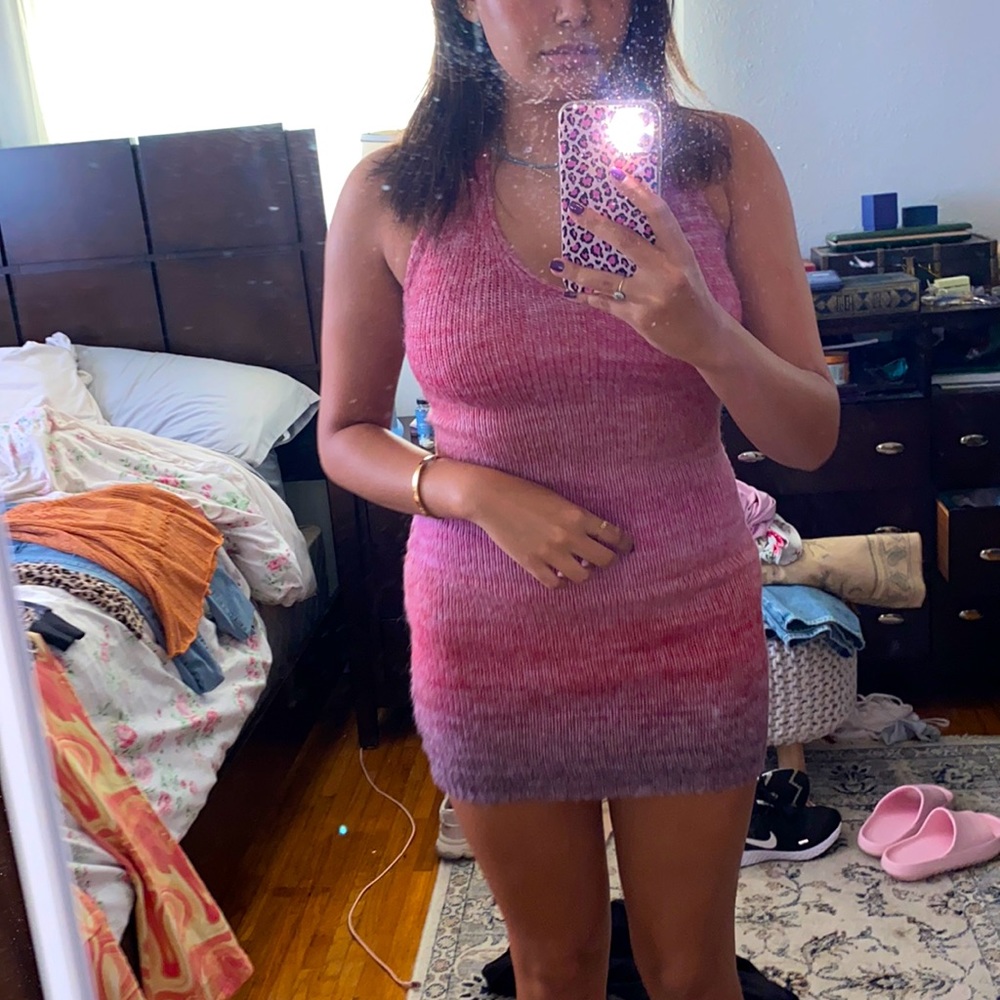 princess polly blair mini dress pink/purple s/m size